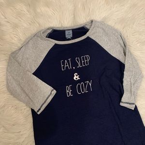 Eat, sleep, and be cozy nightdress